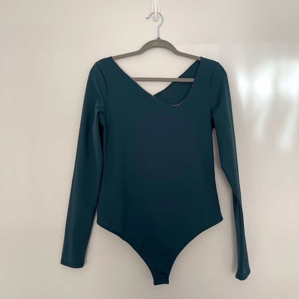 NWT Free People Forest Green Body Suit Size L